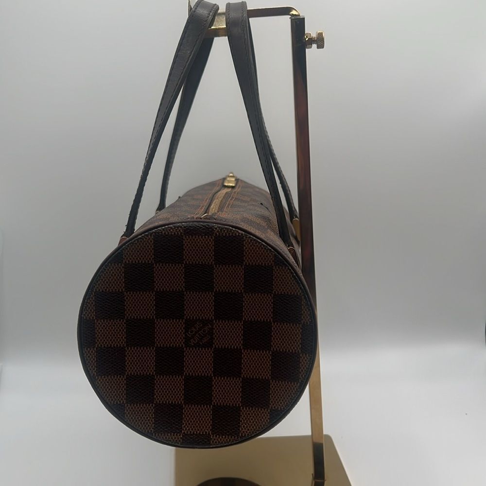 LOUIS VUITTON VINTAGE PAPILLON 26 DAMIER EBENE HANDBAG PURSE - Picture 3 of 14